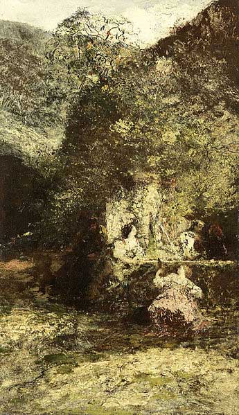 Figures at a Fountain